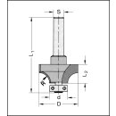 JSO Abrundfräser Z2 HW 44mm R=15mm | R 15mm m.AL HANDVORSCHUB