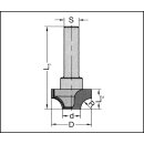 JSO Viertelstabfräser Z2 HW R 9,5 | D 30mm / d 11mm