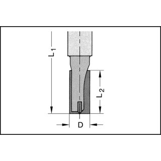 JSO Fasefräser Z2 HW D=23,4mm | l=25mm / SCHRÄGE=15 G / GL=60mm
