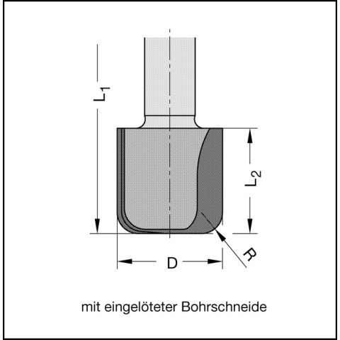 JSO Wasserrinnenfr&auml;ser HW D=25mm, S=12x40mm -...