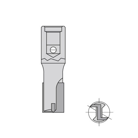 JSO 20mm Nutfräser Z2 HW 20x45/77mm IG M12 Aufnahme...