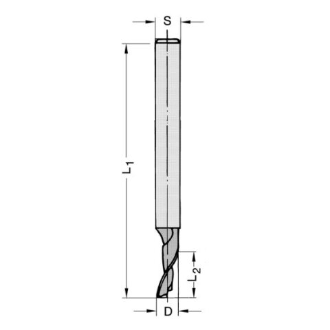 JSO 4mm Kopierfräser Z1 HS 4x12x60mm | S 8mm