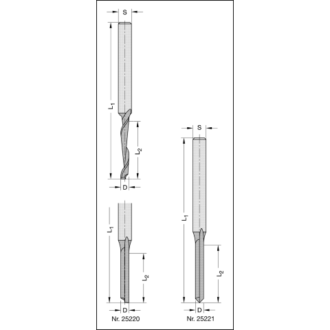 JSO Wasserschlitzfr&auml;ser 6x40x100mm Z1 | HSS S=8mm