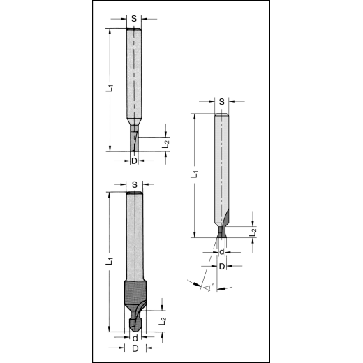 JSO Profilfräser Z2 HW 10x13mm | S=6,35mm; mit Kehlung;