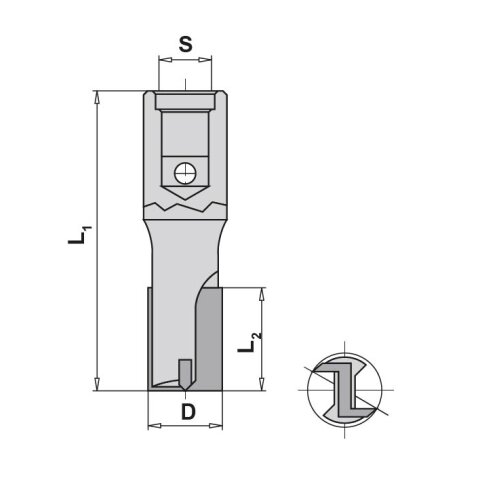JSO 18mm Rounding cutter Z2 carbide 18x25/55mm IG M10...