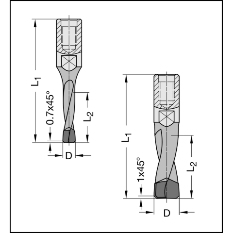 JSO D&uuml;belfr&auml;ser HW D=5mm, f&uuml;r FESTO-Domino...