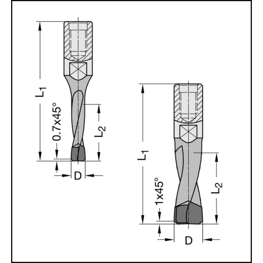 JSO Dübelfräser HW D=10mm, für FESTO-Domino - 30025-5-10000-R
