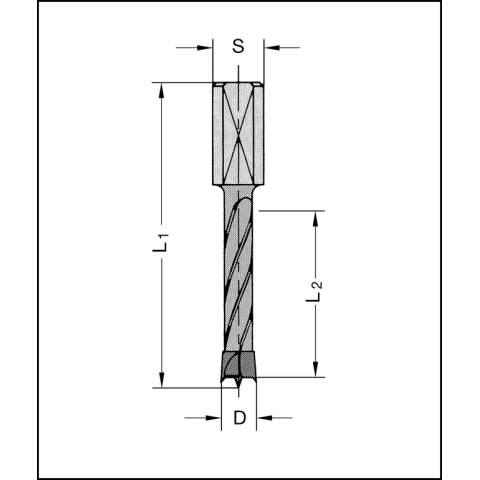 JSO 6,5mm Dowel drill carbide 6.50x65/105mm S10x30 right...