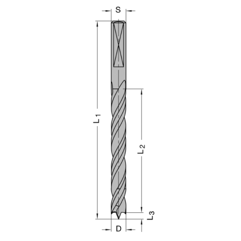 JSO VHW-Spiralbohrer 8x70mm, Z=2+2 mit Rückenführung - 30155-6-08070-L
