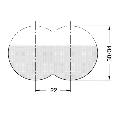 JSO Zylinderkopfbohrer HW 30x57,5mm, RECHTS / S=10mm m.E. - 30305-5-30000-R