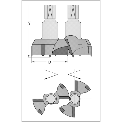 JSO Beschlagbohrersatz HW D=34mm | FÜR...