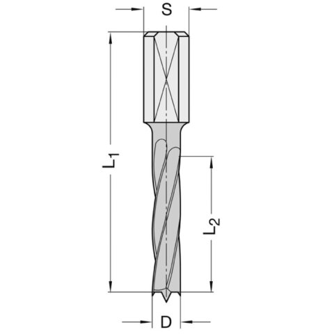 JSO 5mm Dübellochbohrer HSS 5x43/70mm S10x20 links...