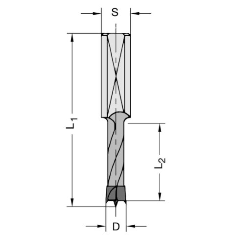 JSO 6,35mm Dübellochbohrer HW 6,35x35/70mm S10x30 links