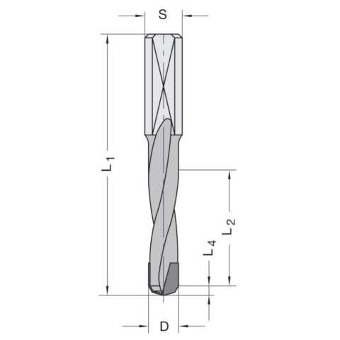 JSO 8mm Diamant (PKD) Dübelbohrer 8x57,5mm Z2 S10...