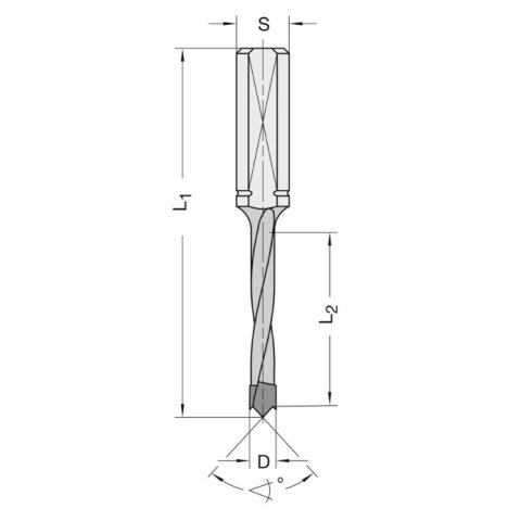 JSO 6mm ISODUR-Dübellochbohrer HW 6x27/57,5mm S10x27...