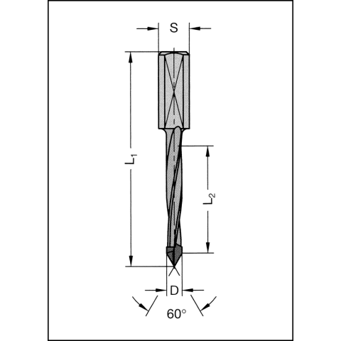 JSO D&uuml;belbohrer HW 5x35mm 60 GRAD L., LINKS -...