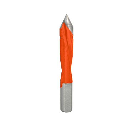 JSO 9mm drill for through hole with carbide 60° rooftop 9x40/77mm S10x25 left