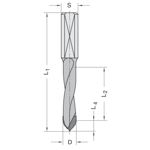 JSO 8mm Diamant (PKD) Durchgangslochbohrer Z2 8x35/70mm...