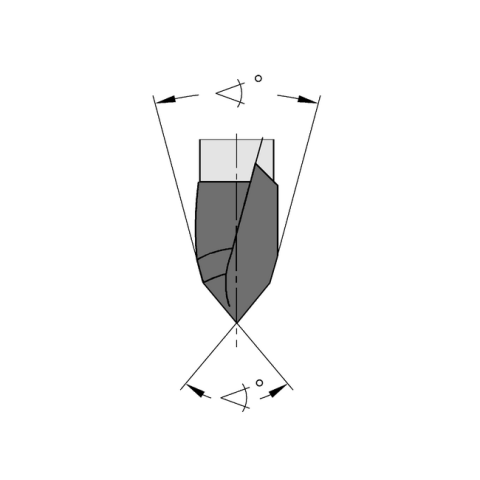JSO ISODUR-Dübellochbohrer HW 5x45mm Links mit Dachformspitze