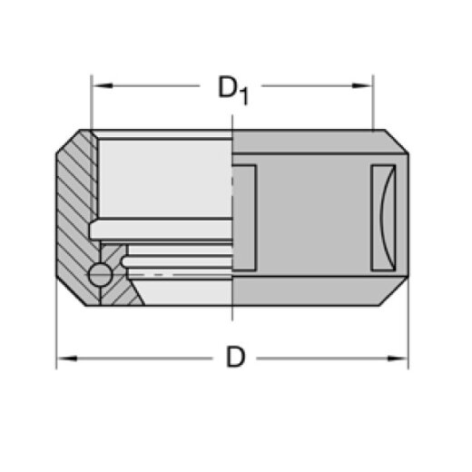 JSO Spannmutter M40X1,5, KUGELGELAGERT / D=50mm - 39042-0-00040-R