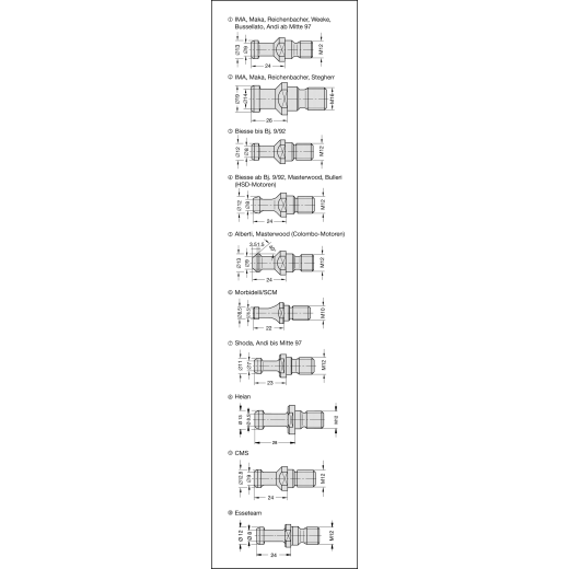JSO Anzugsbolzen D=8,5mm f.MORBIDELLI/, SCM-MASCHINEN - 39191-0-00085-0