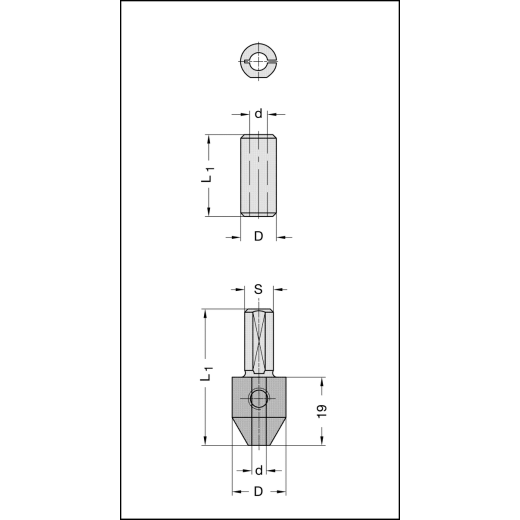 JSO Bohreraufnahme 3mm S=8mm