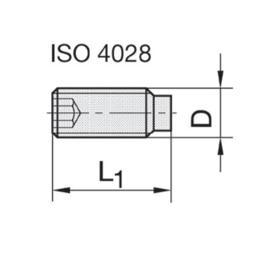 JSO Gewindestift M5x16 ISO 4028