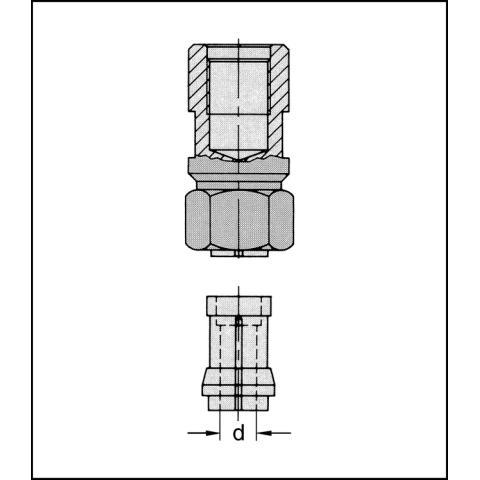 JSO Spannzangenfutter M10 mit 8mm Spannzange - 39407-0-08000-R