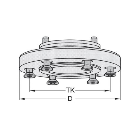 JSO Flansch zu Sägeblattaufnahme 39495 | D=100mm,mit...