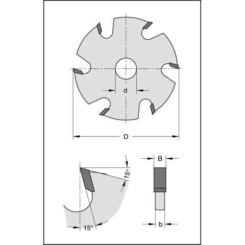 JSO Nutfräser Z = 6 HW 100x5x20