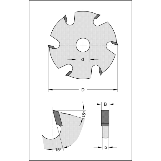 JSO Flachzahn-Nuter Z 12 HW 125x2,5x30 | MECH.VORSCHUB
