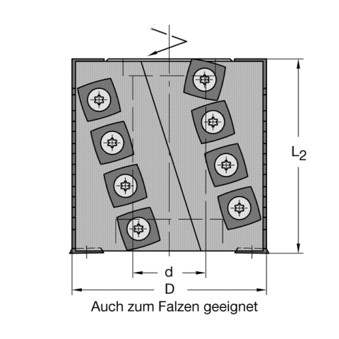 JSO WP-Spiralmesserkopf 80x80x30mm KN, Z2+V2 / neg. Drall...