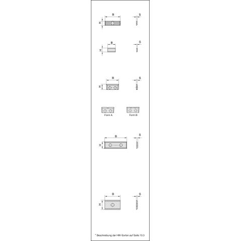 JSO Wendemesser HW 03 30x9x1,5mm, vierseitig -...
