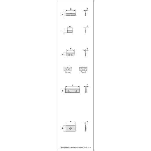 JSO Wendemesser HW 02 40x9x1,5mm | vierseitig
