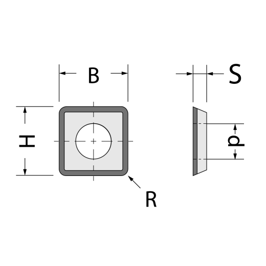 JSO FOURCUT-DP-Wendemesser | 9,8x9,8x2mm,  4-seitig