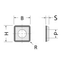 JSO FOURCUT-DP-Wendemesser | 9,8x9,8x2mm,  4-seitig