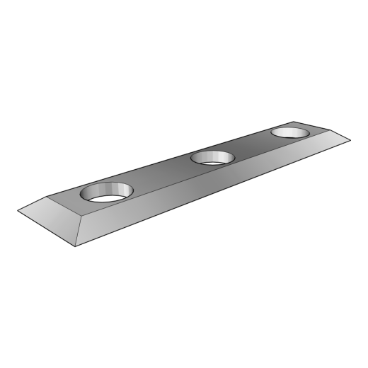 JSO Wendemesser HW01 4-S 50x12x1,7mm, 3-LOCH-AUSFÜHRUNG - 72016-6-05001-0