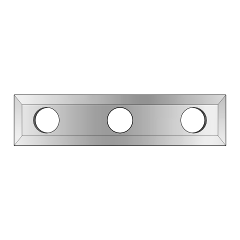 JSO Wendemesser HW01 4-S 50x12x1,7mm, 3-LOCH-AUSFÜHRUNG - 72016-6-05001-0