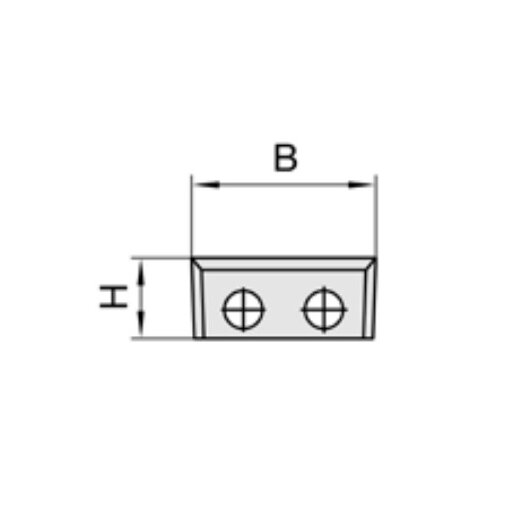 JSO HW-Wechselmesser 28x7x1,5mm, zu SCHAFTFRÄSER # 22025 - 72120-6-02800-0