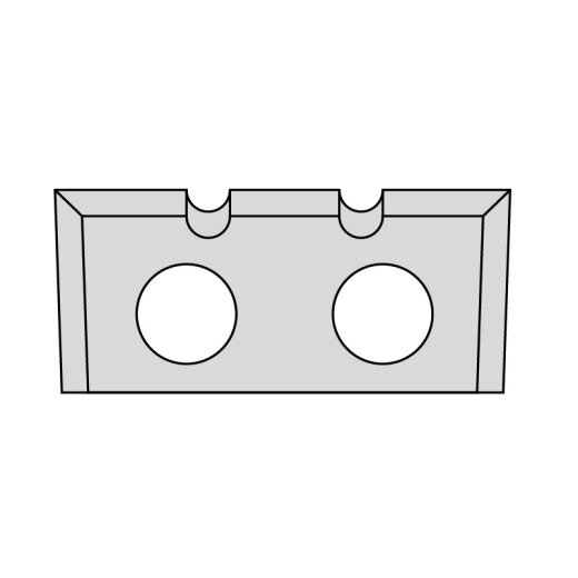 JSO HW-Wechselmesser 16x7x1,5mm | TYPE B ( 2 NUTEN ) ZU # 22310