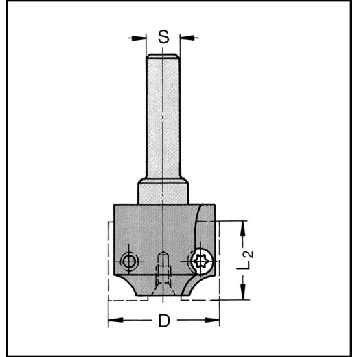 JSO Viertelstabmesser HW-WP R=6mm | 26x12,5x1,5mm