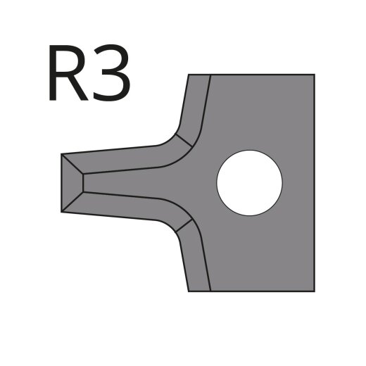 JSO HW-Abrundmesser R=3mm, zu Nr. 22160/64410 - 72432-6-00030-0