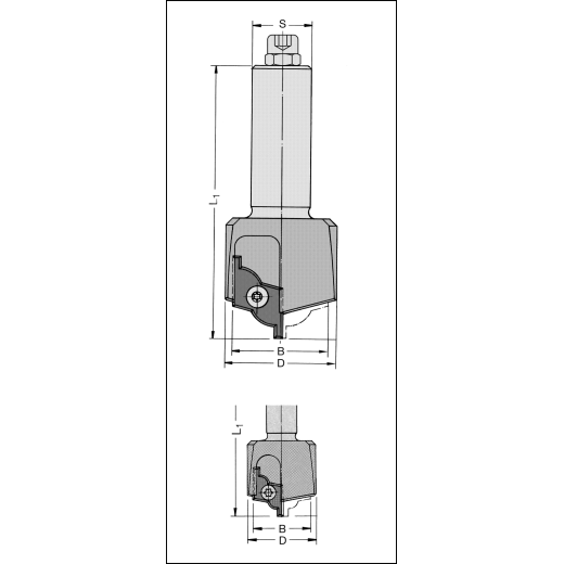 JSO Wendemesser HW 36x21x2mm, beidseitig profiliert - 72451-6-20001-R