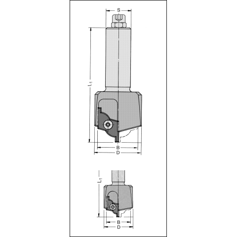 JSO Wendemesser HW 36x21x2mm, beidseitig profiliert -...