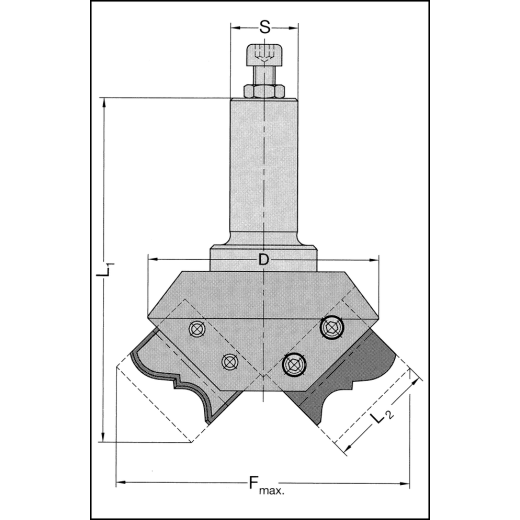 JSO Stützplatte für Messer 60x41x2mm | profiliert f.WINKELPROFILER 22460