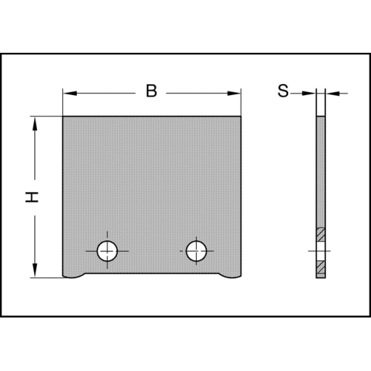 JSO Wechselmesser HW01 40x36x2mm | einseitig profiliert
