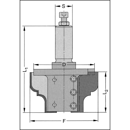 JSO Stützplatte für Messer 40x36x2mm | einseitig profiliert