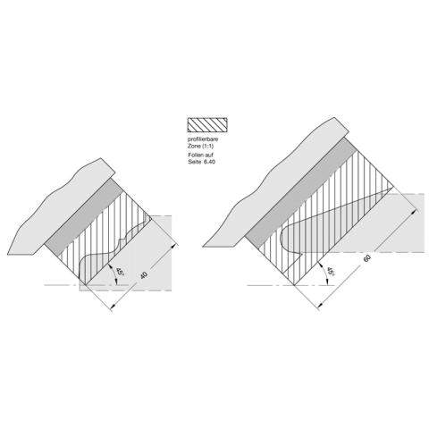 JSO Wechselmesser HW02 60x41x2mm, BLANKETT GERADE  AUSFÜHRUNG - 72485-6-60410-R