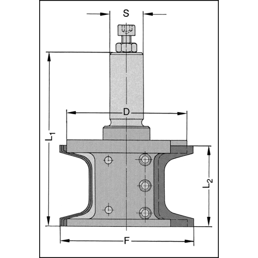 JSO Wechselmesser HW02 60x41x2mm, einseitig profiliert - 72485-6-60411-R
