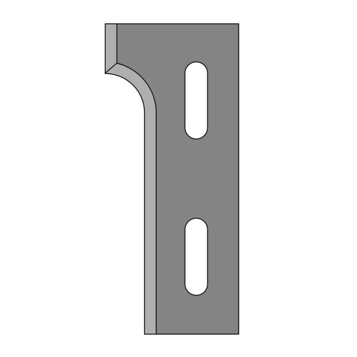 JSO HW-Wechselmesser R=3mm OBEN | 40x17,2x2,2mm ZU NR. 22510